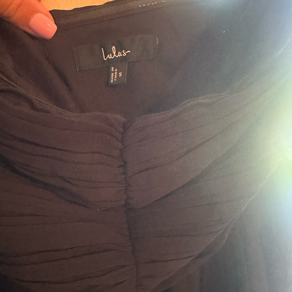 Lulu's Elegant Black Wedding Dress